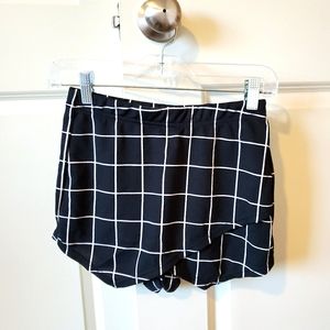 White and black skort